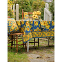 Sunflower Valley Navy Tablecloth, 60" x 108"
