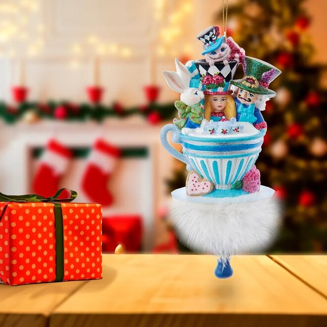 Kurt Adler Alice & Friends Tea Party Hat Ornament
