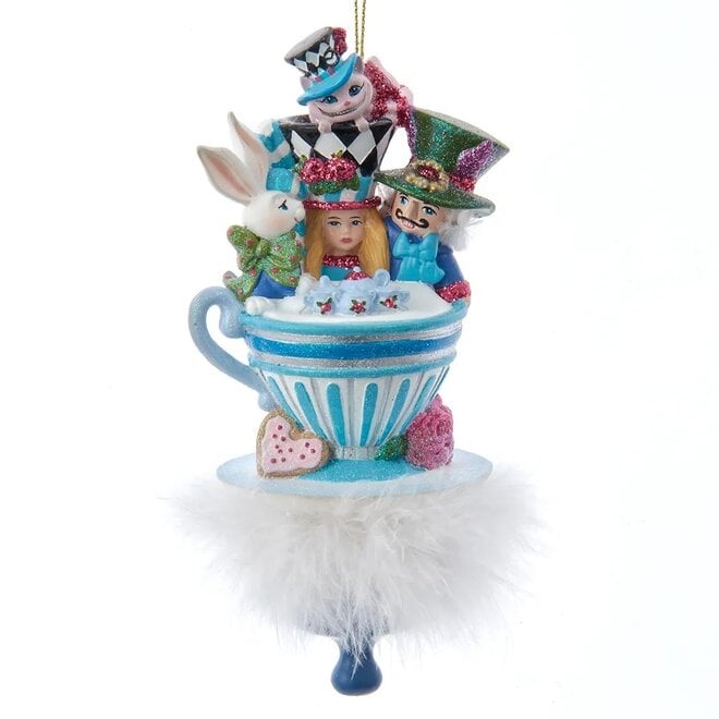 Kurt Adler Alice & Friends Tea Party Hat Ornament