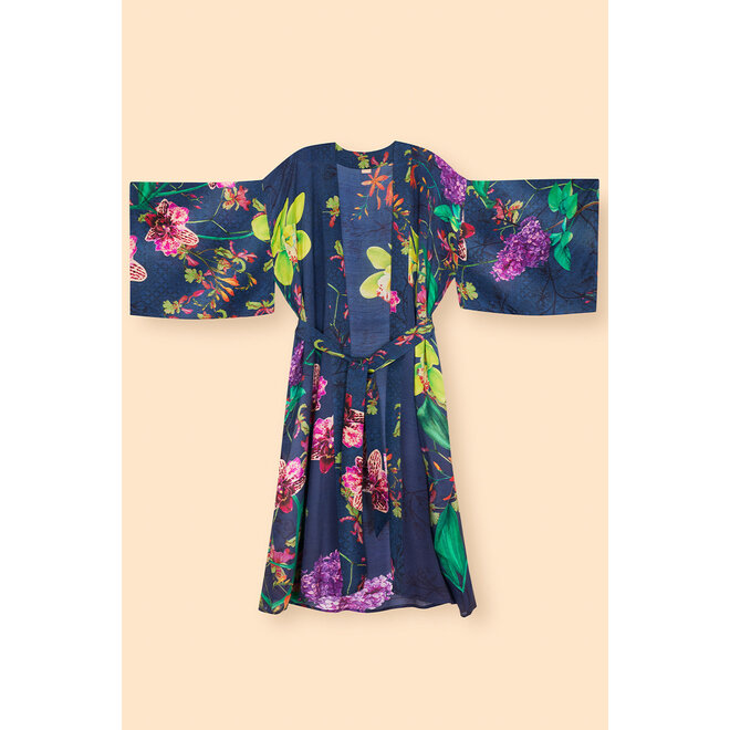 Exotic Evening Kimono Gown (Ink)