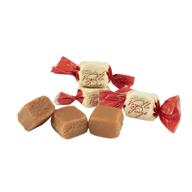 Santa's Snowy Village Vanilla Fudge Tin