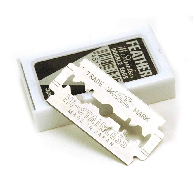 Feather Hi-Stainless Platinum Coated Double Edge Razor Blades (5 Count)