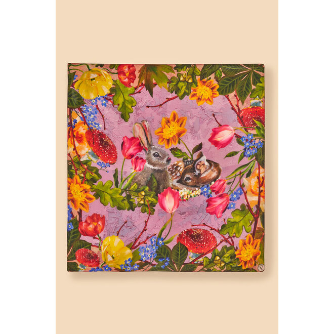 Silk Whimsical Woodland Scarf (Lilac)