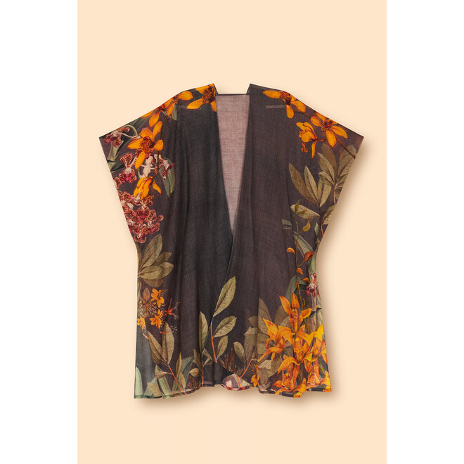 Wool Wraparound Botany Bliss (Charcoal)