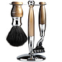 Light Horn & Chrome Mach 3 Shaving Set