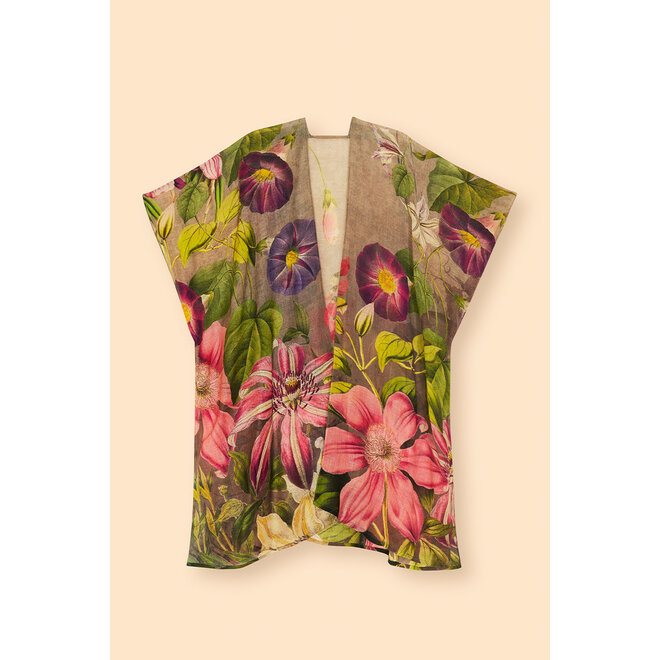 Wool Wraparound Oversized Botanicals (Slate)