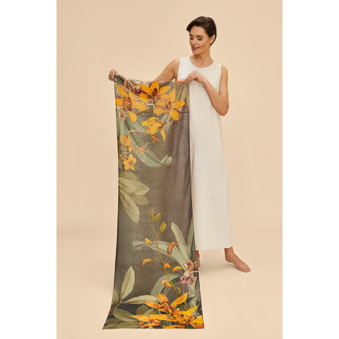 Wool Wrap Botany Bliss Scarf (Charcoal)