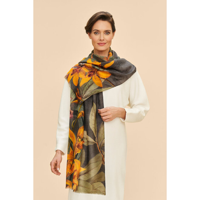 Wool Wrap Botany Bliss Scarf (Charcoal)
