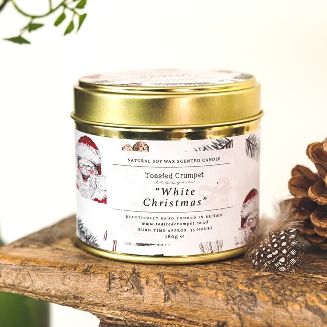 White Christmas Candle
