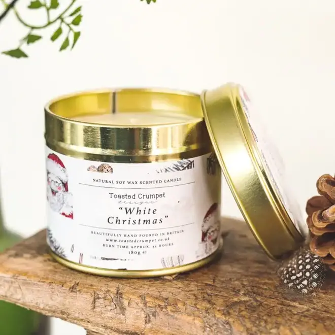 White Christmas Candle