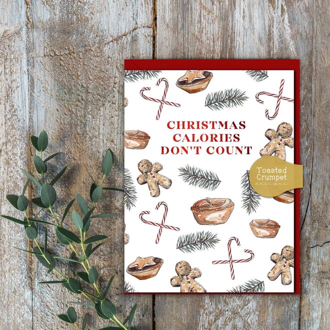 Christmas Calories Don't Count Christmas Card