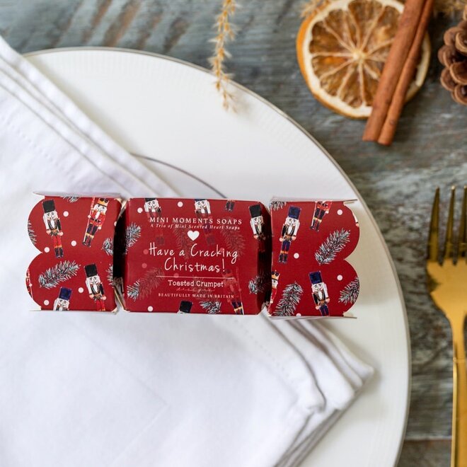 Have a Cracking Christmas! Trio of Heart Soaps Cracker