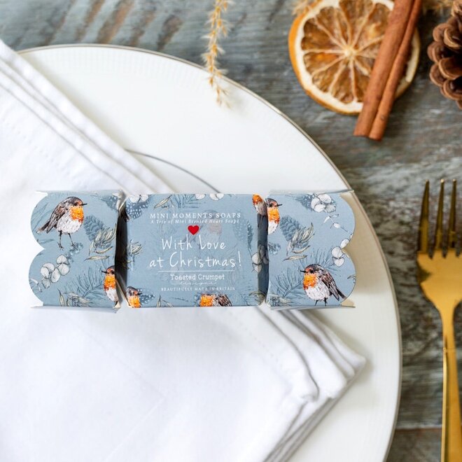 With Love at Christmas Trio of Heart Soaps Cracker