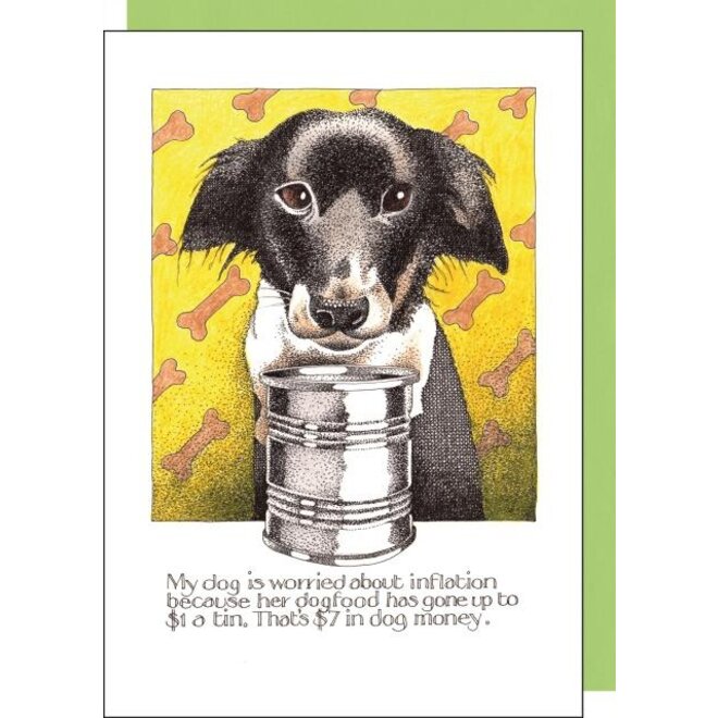 Canine Inflation Greeting Card