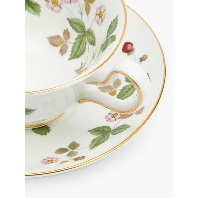 Wild Strawberry Peony Teacup & Saucer