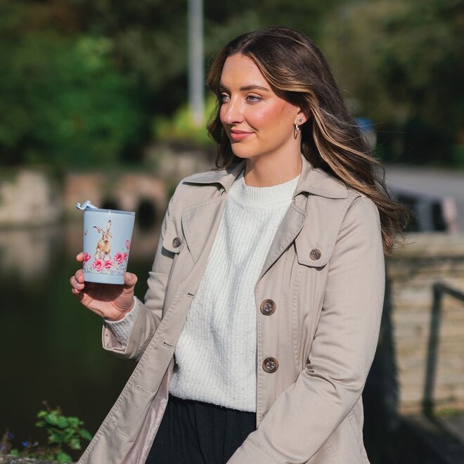 Field Of Flowers Hare Thermal Travel Cup