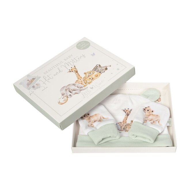 Little Savannah Baby Hat & Mitten Set