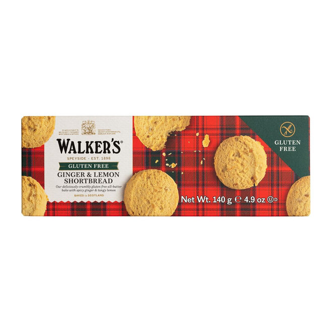 Walker's Gluten Free Ginger & Lemon Shortbread