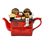 Ceramic Inspirations Christmas Large Red Aga-Style Teapot