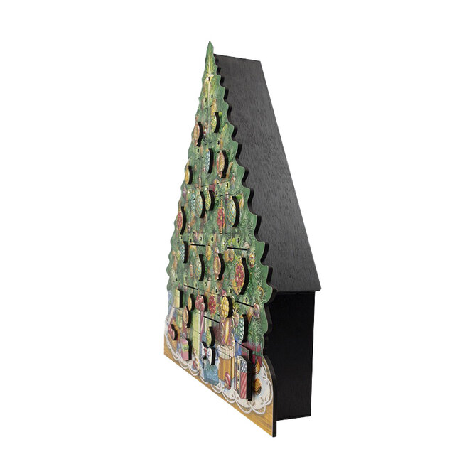 Light-Up Musical Christmas Tree Wooden Advent Calendar