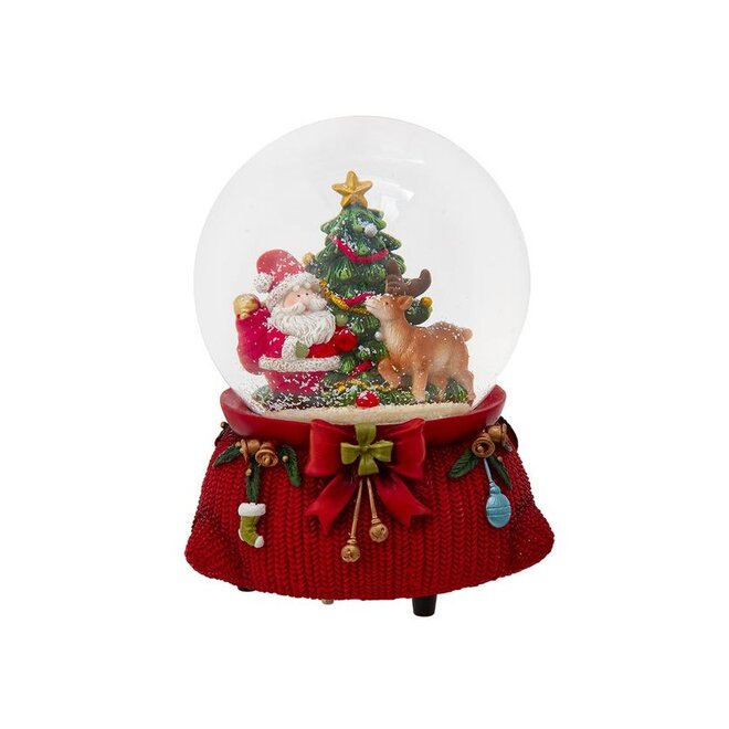 Kurt Adler Santa & Tree Musical Snow Globe