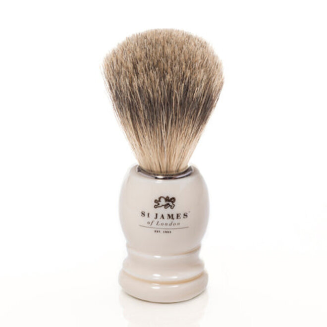 St. James of London Ivory Super Badger Shaving Brush