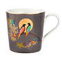 Sara Miller Chelsea Collection Dark Grey Birds Mug