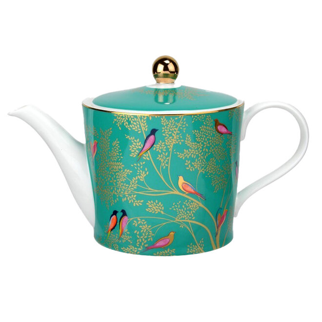 Sara Miller Chelsea Collection Green Birds Teapot