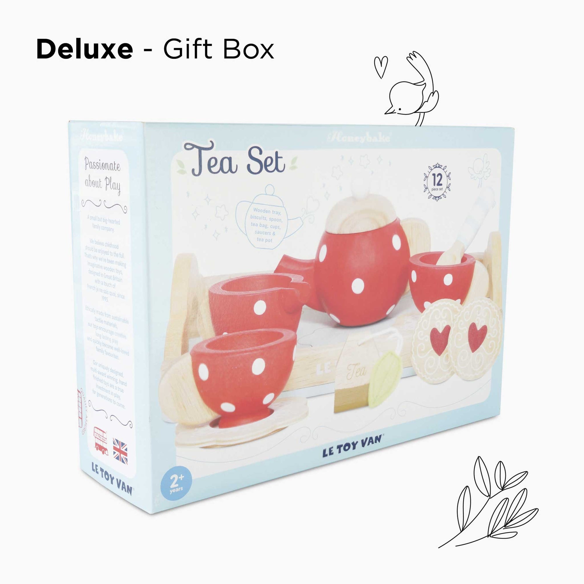 Le Toy Van Honeybake Wooden Tea Set and Tray British Isles