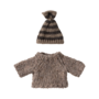 Knitted Sweater & Hat, Big Sister/Brother Mouse - Grey