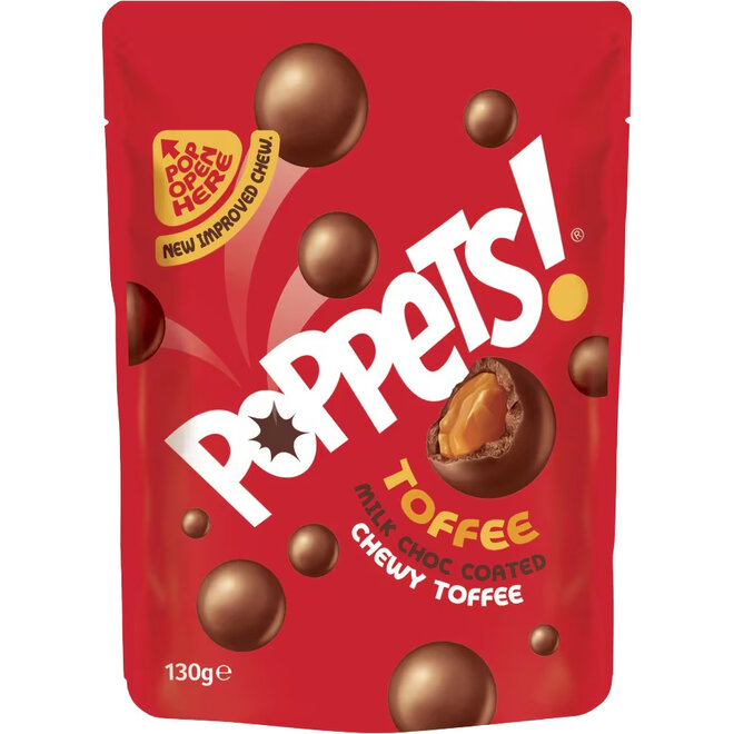 Poppets! Toffee Pouch 130g