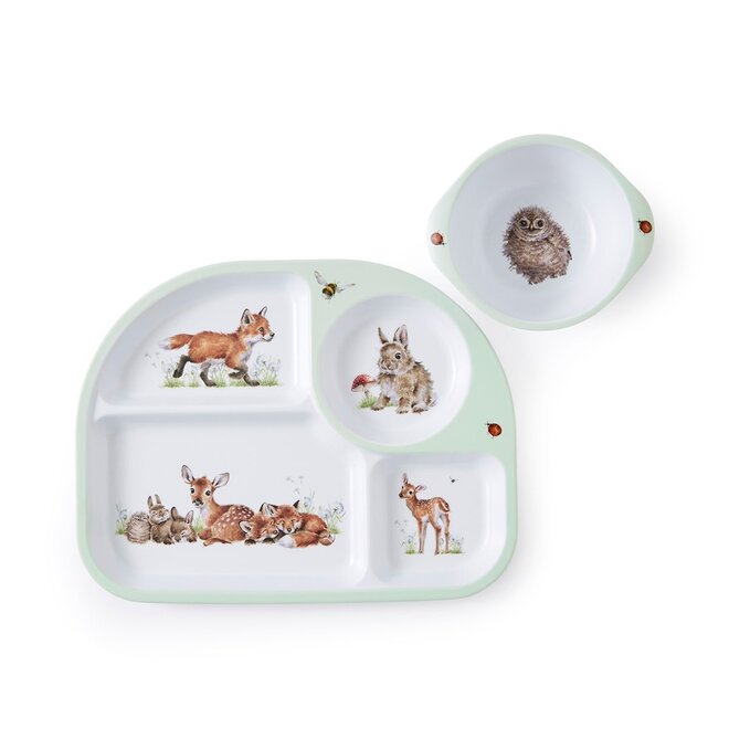 'Little Wren' Child's Tray & Bowl Set