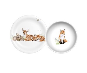Wrendale Designs Little Wren Plate Bowl Set British Isles