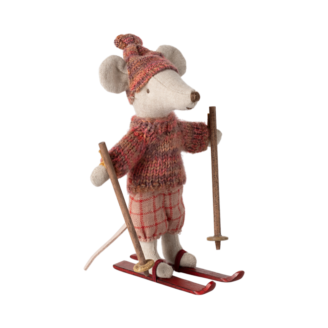 Winter Mouse with Ski Set, Big Sister (Rose)