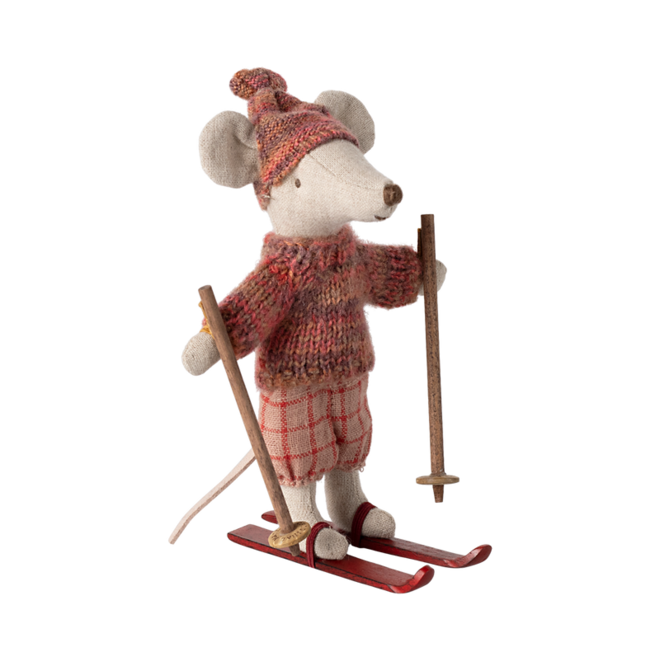 Winter Mouse with Ski Set, Big Sister (Rose)