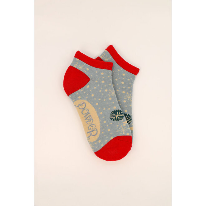 Winters Night Women's Trainer Socks (Pale Blue)