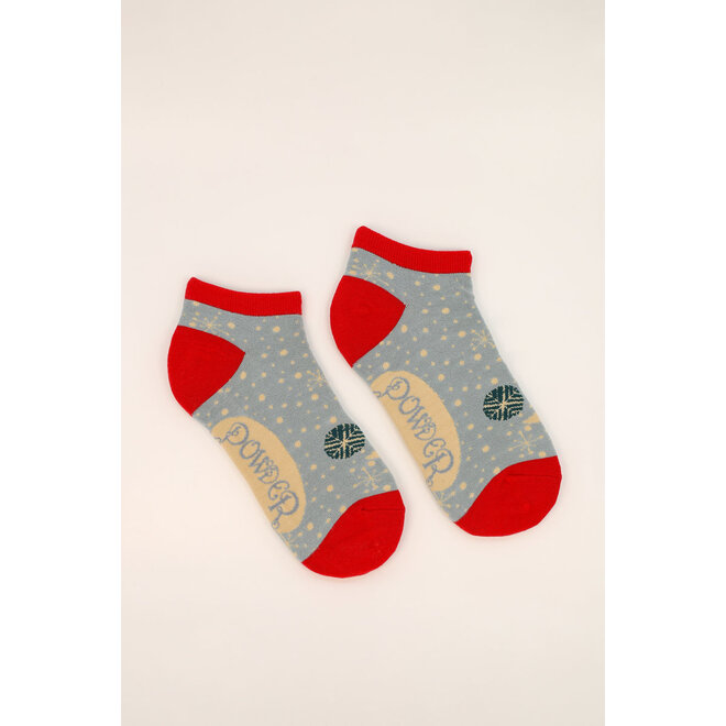 Winters Night Women's Trainer Socks (Pale Blue)