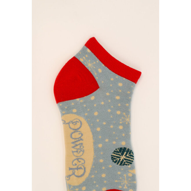 Winters Night Women's Trainer Socks (Pale Blue)