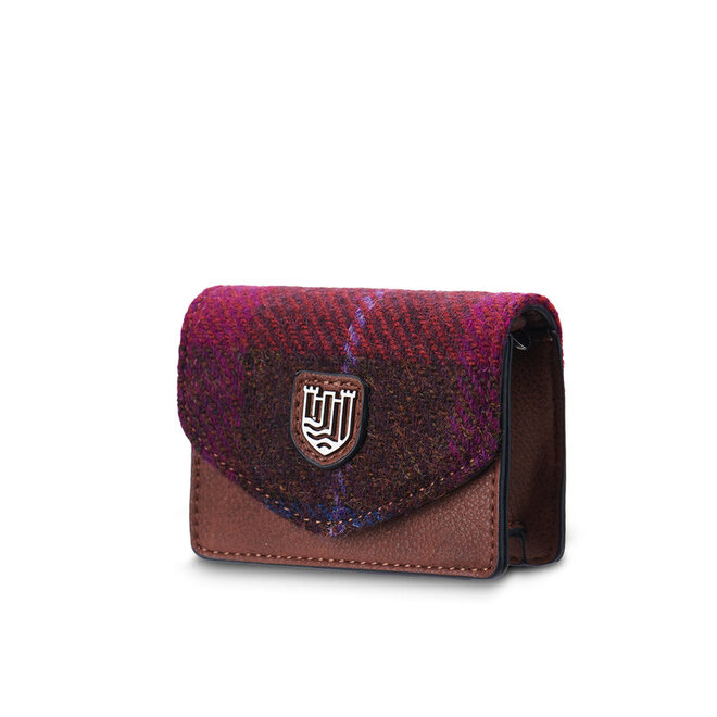 Harris Tweed Fuchsia Tartan Card Case