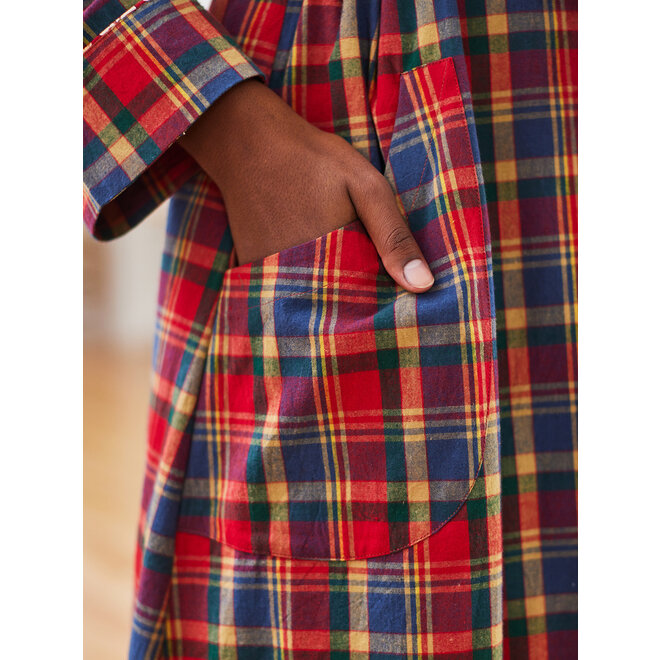 Home Day Red & Green Dressing Gown