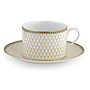 Ivory Antler Trellis Teacup & Saucer
