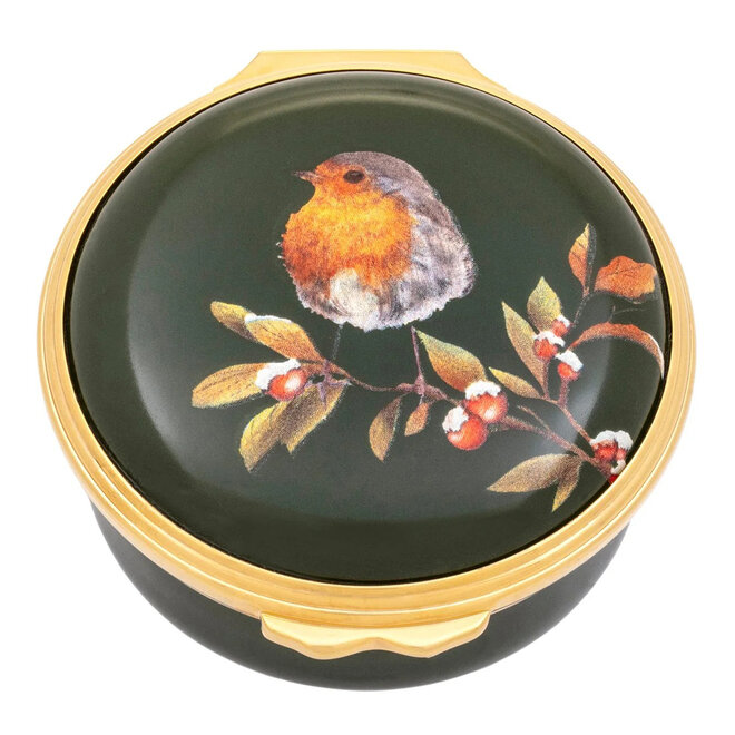 Woodland Wildfire Robin Enamel Box