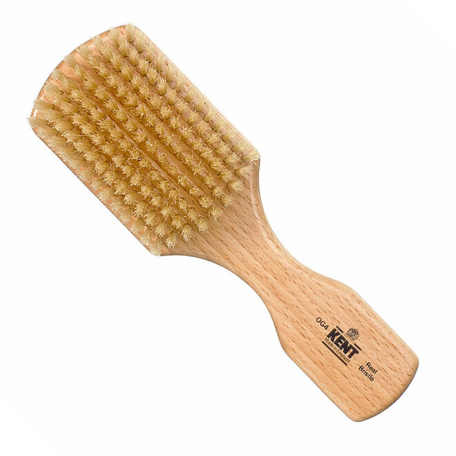 Kent OG4 Beechwood & Pure White Bristle Hair Brush
