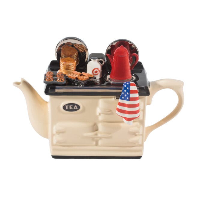 Ceramic Inspirations American Breakfast Large Cream Aga-Style Teapot