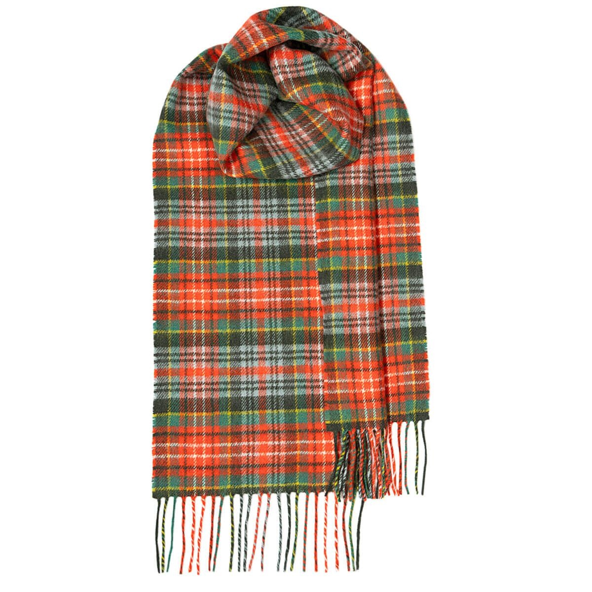 Sciarpa In Lana D'agnello Lochcarron Of Scotland – Tartan Keith – Prodotta In Scozia