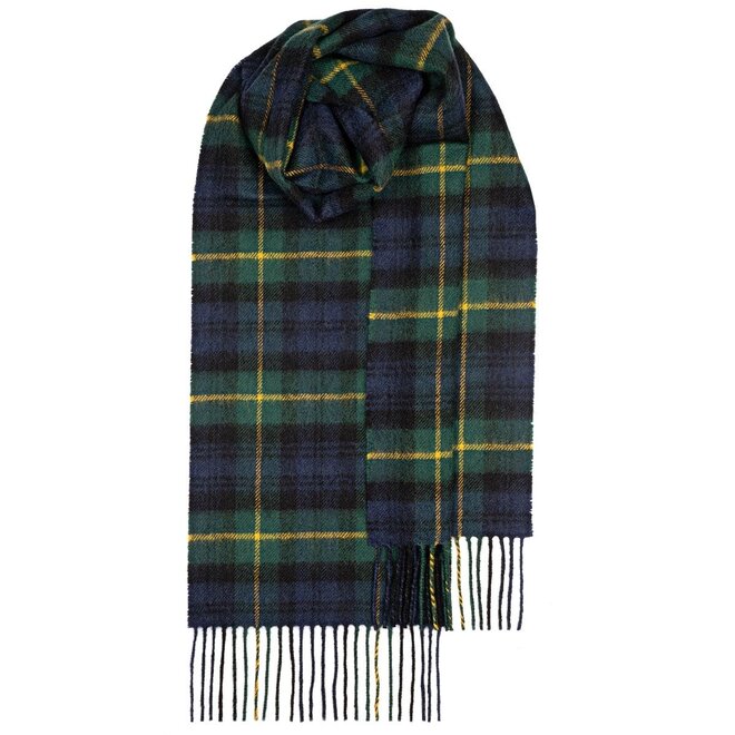 Bowhill Gordon Clan Modern Tartan Lambswool Scarf