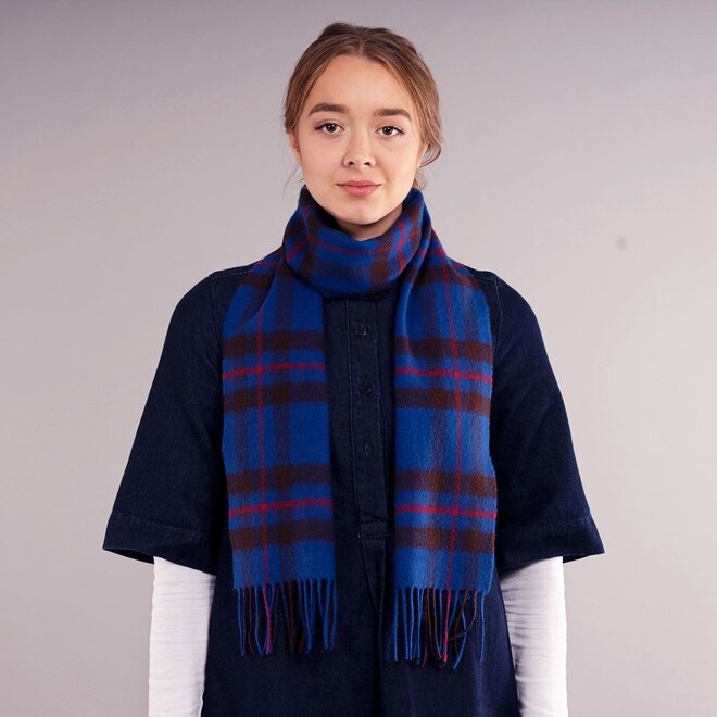 Bowhill Elliot Modern Tartan Lambswool Scarf