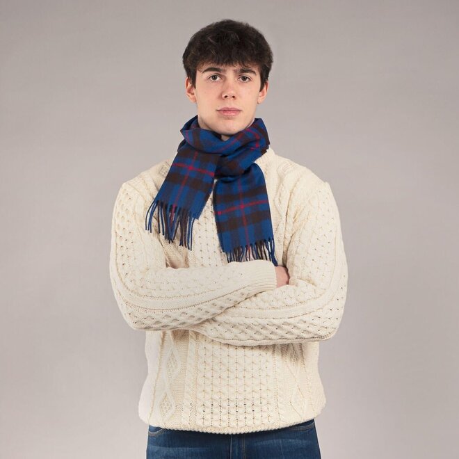 Bowhill Elliot Modern Tartan Lambswool Scarf