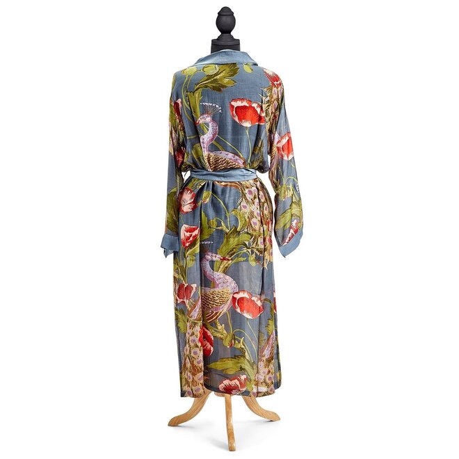 Poppies & Peacocks Robe