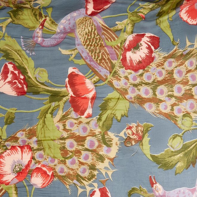 Poppies & Peacocks Robe